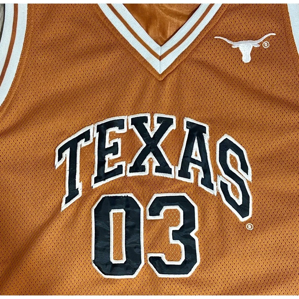 Vintage Texas LongHorns Basketball Jersey #03 Big 12. Starter Embroidered Sz. XL